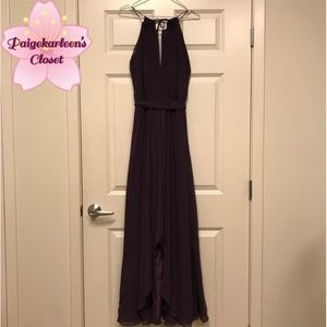 Beautiful Deep Purple WTOO Chiffon Dress, Size 0